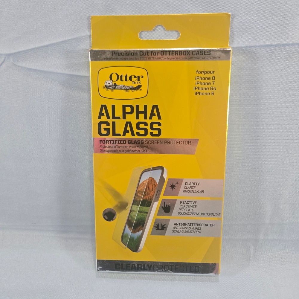 OtterBox Alpha Glass Screen Protector iPhone 8 7 6s 6 Clear 77-54010